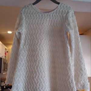 White Boucle Dress